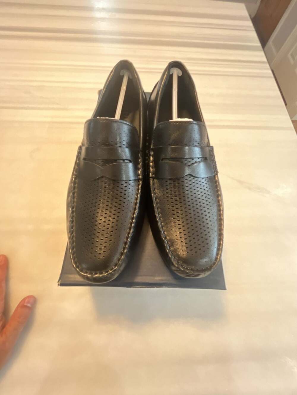 Cole Haan Men's Grand Laser Penny Driving Loafer Black Size 10.5M